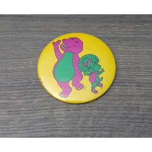 VTG 1992 The Lyons Group Barney & Friends Pinback Button Barney Baby Bop